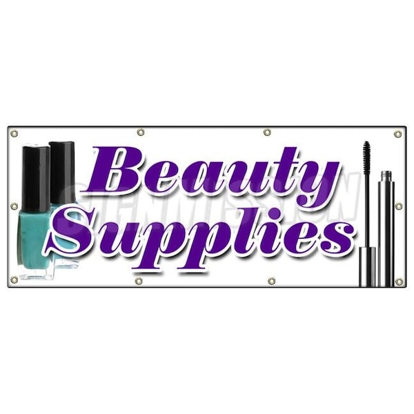 BEAUTY SUPPLIES BANNER SIGN professional hair care wholesale public